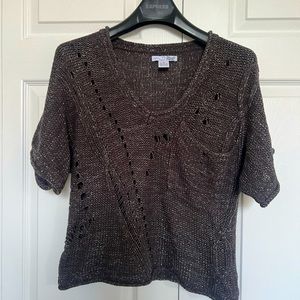 R & B Women’s Slouch Short Sleeved Sweater Sz Small